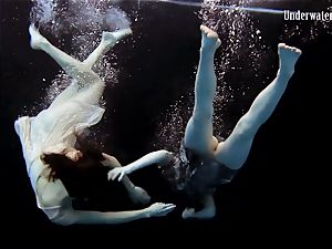 two ladies swim and get naked magnificent